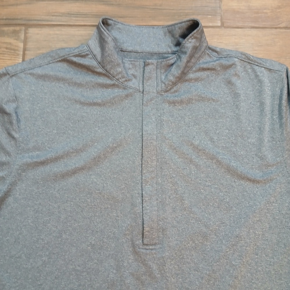 Matte Grey Pullover Mens‎ Large Grey Golf Half Zip Performance Stretch Flex